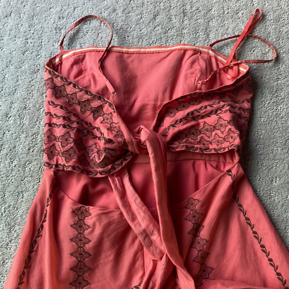 A-Line Embroidered Dress - Picture 3 of 6